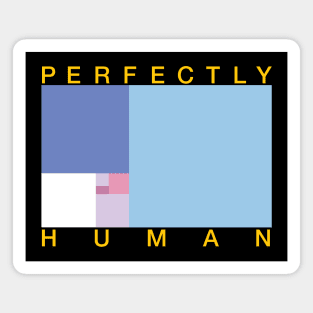 Perfectly Human - Bigender Pride Flag - Blue Main Magnet